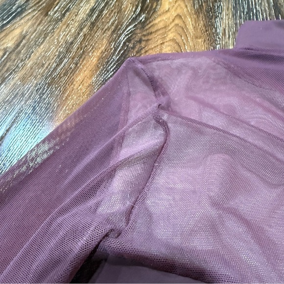 Weissman Size MA Dusty Rose Pink / Purple Long Sleeve Dance Dress Leotard Girls - Picture 8 of 8